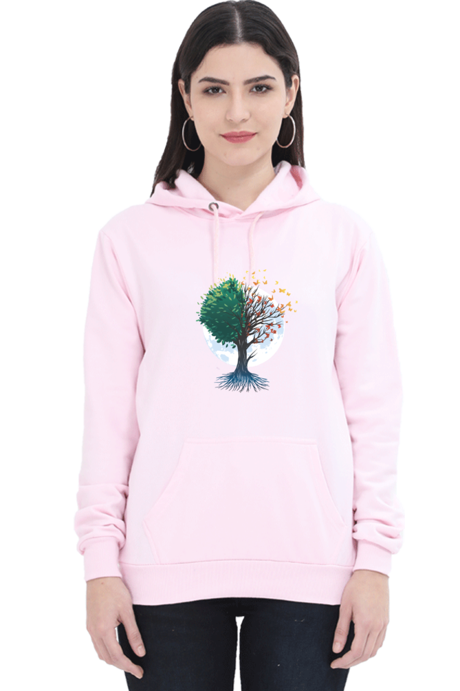 Tree Of Butterflies Autumn Hooded Sweat Shirt