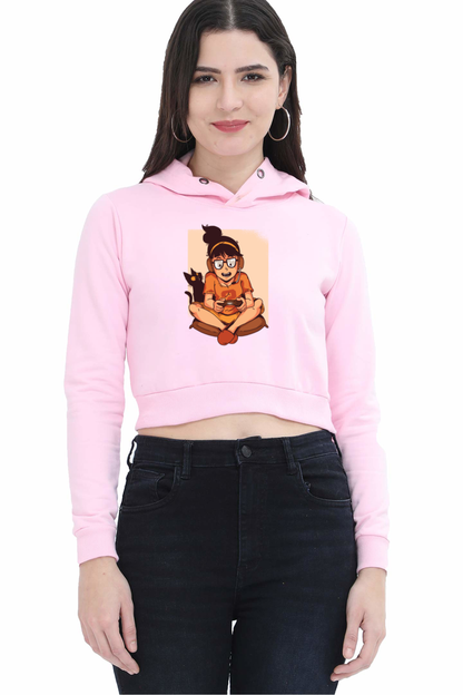 Gamer Girl Crop Hoodie