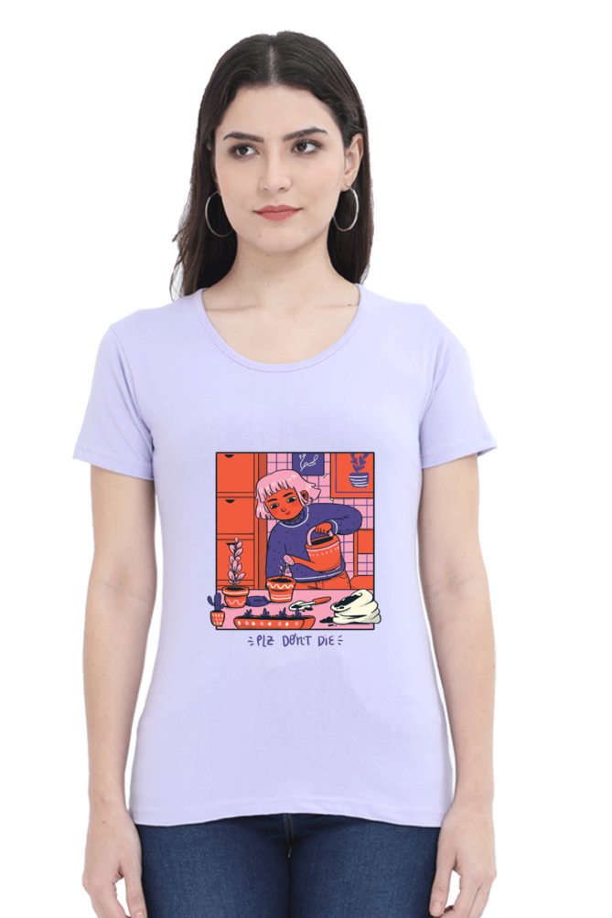 Girl Watering Plant T-Shirt