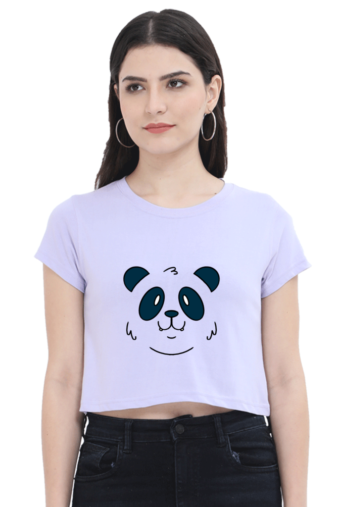 Panda Face Crop Top
