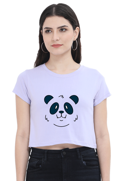 Panda Face Crop Top