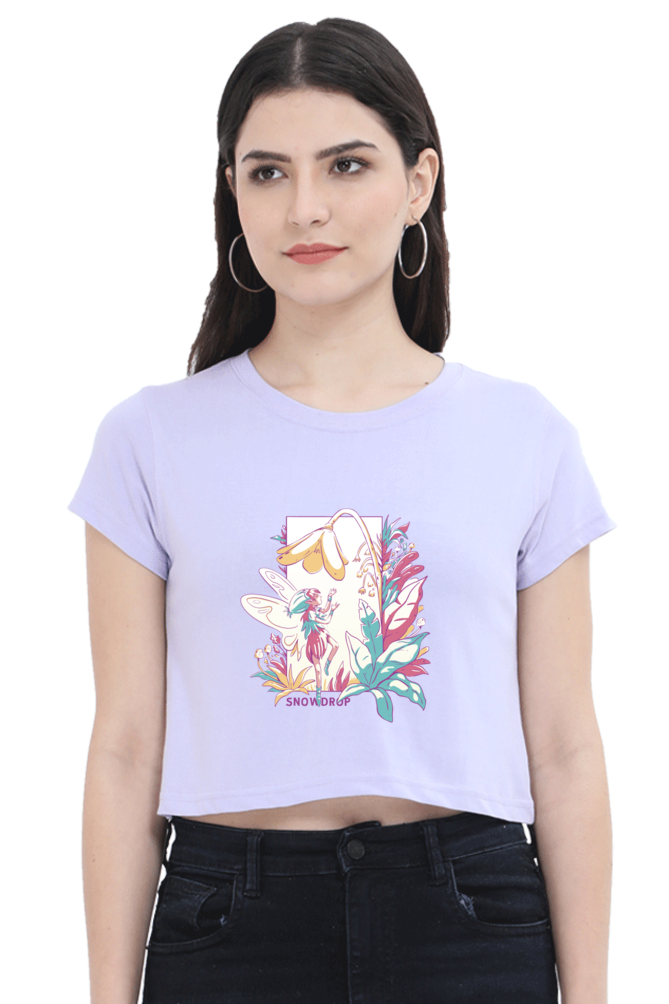 Small Fairy With Flowers Crop Top
