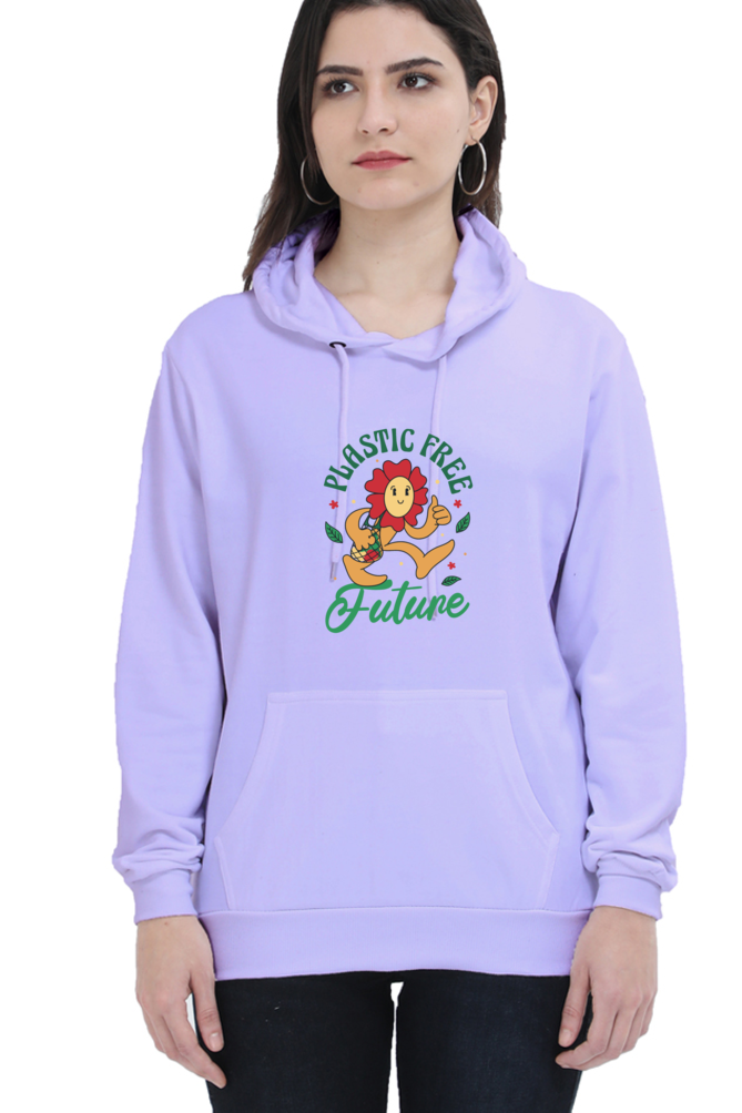 Plastic Free Flower Hooded Sweat Shirt
