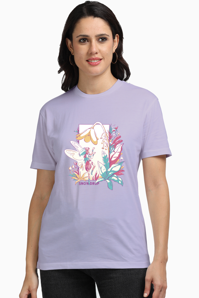 Small Fairy With Flowers Supima T-Shirt