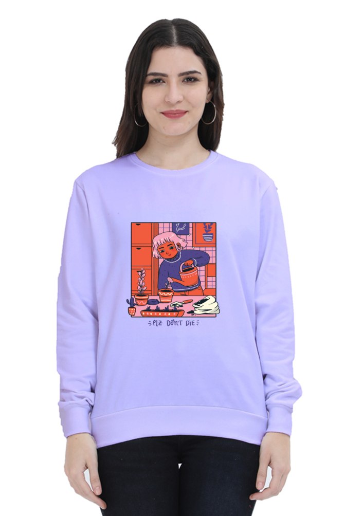 Girl Watering Plant Sweatshirt