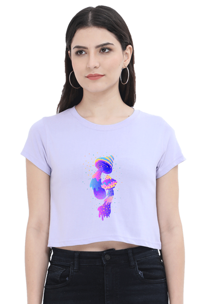 Psychedelics Mushroom Crop Top