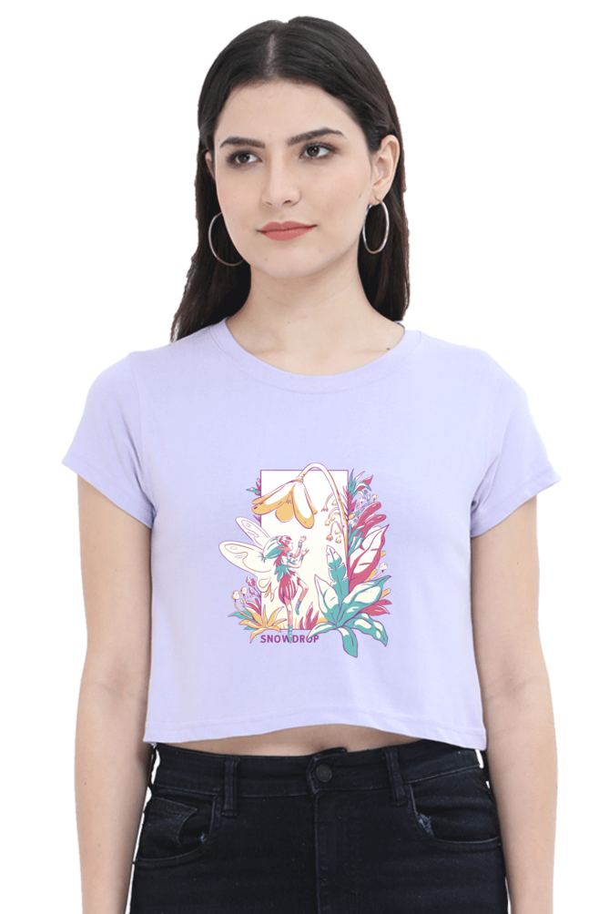 Small Fairy With Flowers Crop Top