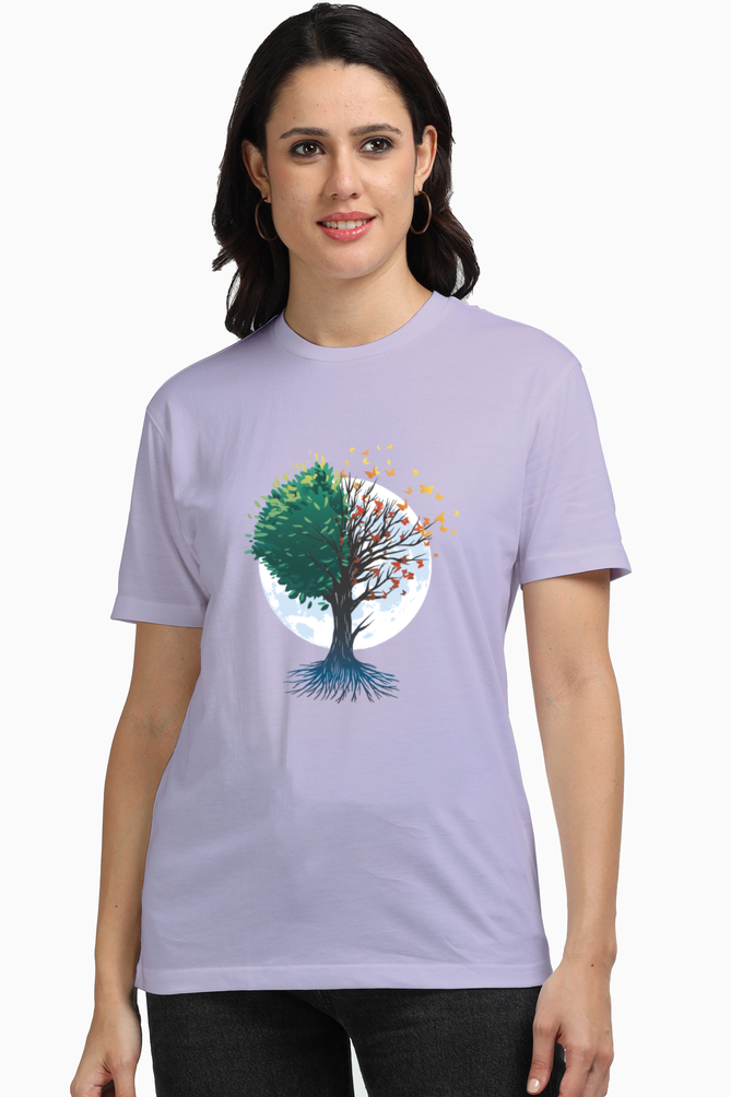 Tree Of Butterflies Autumn Supima T-Shirt