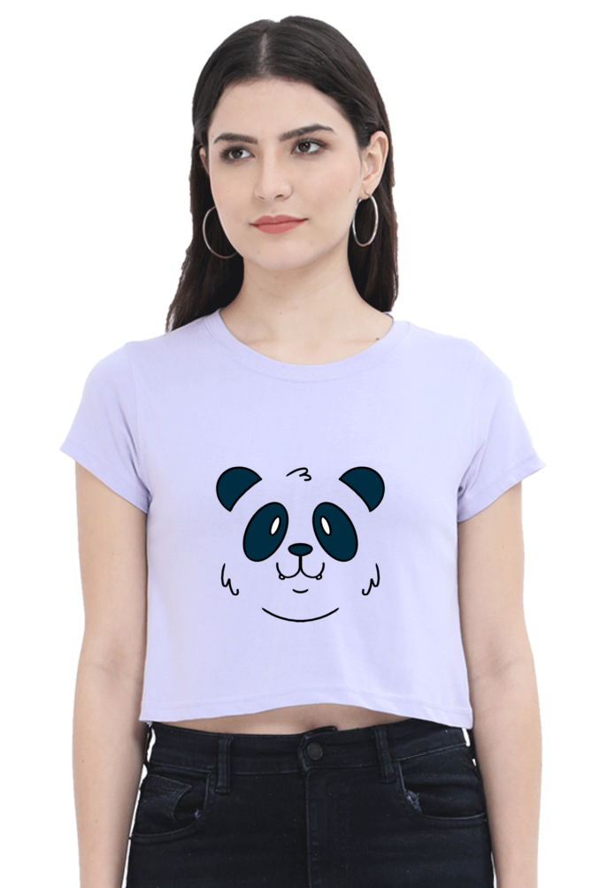 Panda Face Crop Top
