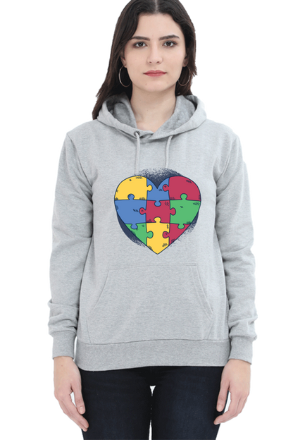 Autism Heart Puzzle Hooded Sweat Shirt