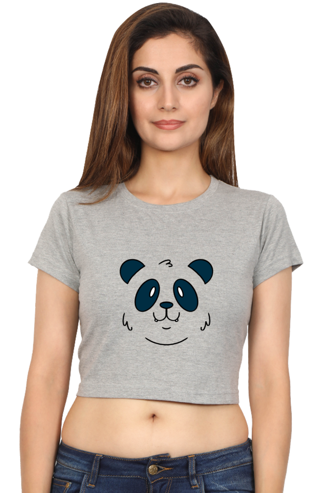 Panda Face Crop Top