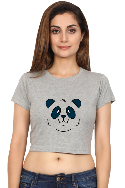 Panda Face Crop Top