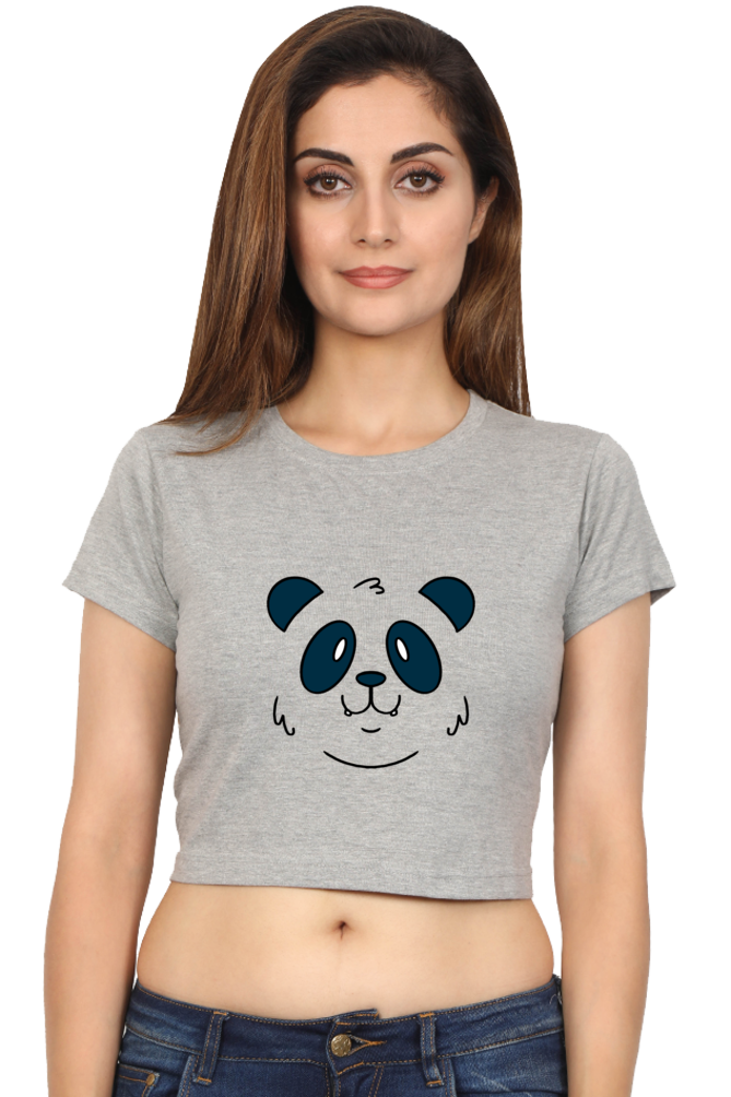 Panda Face Crop Top