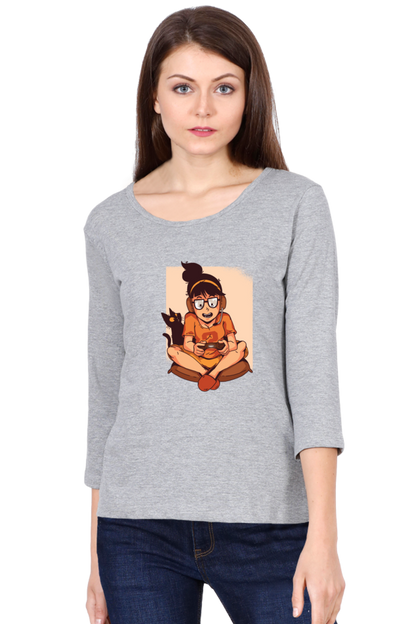 Gamer Girl Round Neck Full Sleeve