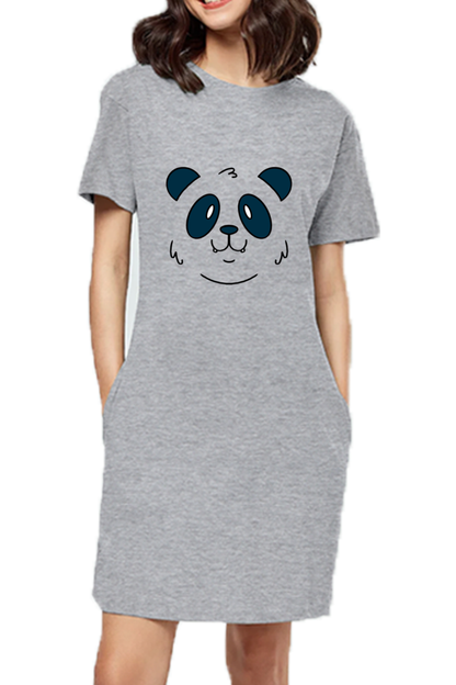 Panda Face T-Shirt Dress