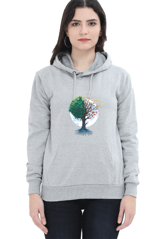 Tree Of Butterflies Autumn Hooded Sweat Shirt