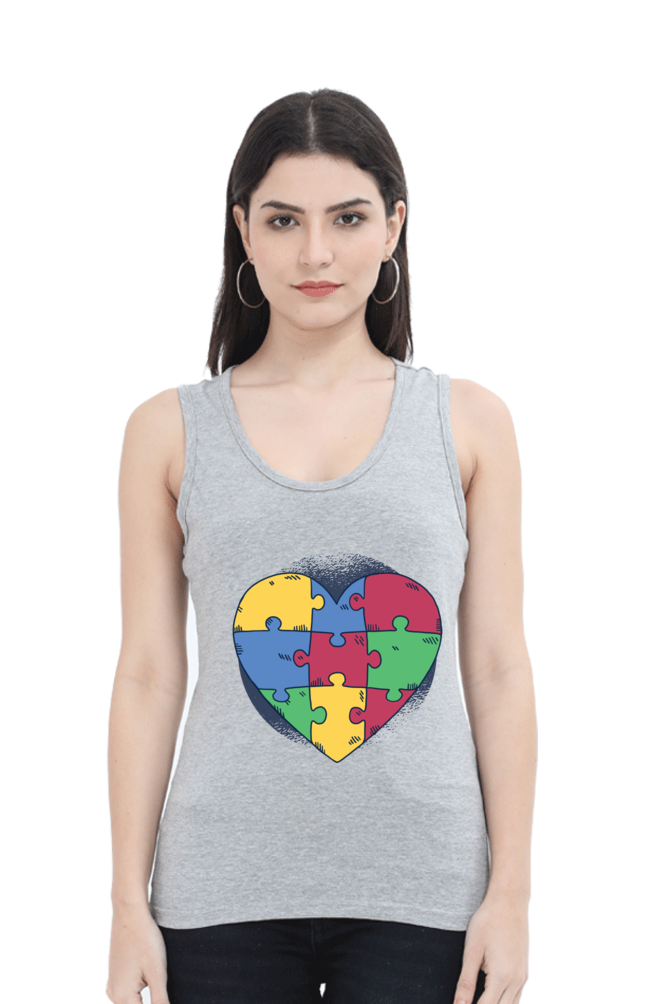 Autism Heart Puzzle Tank Top