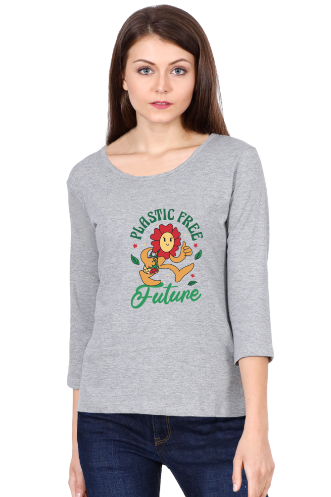 Plastic Free Flower Round Neck Full Sleeve
