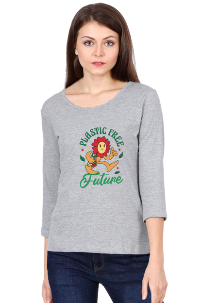 Plastic Free Flower Round Neck Full Sleeve