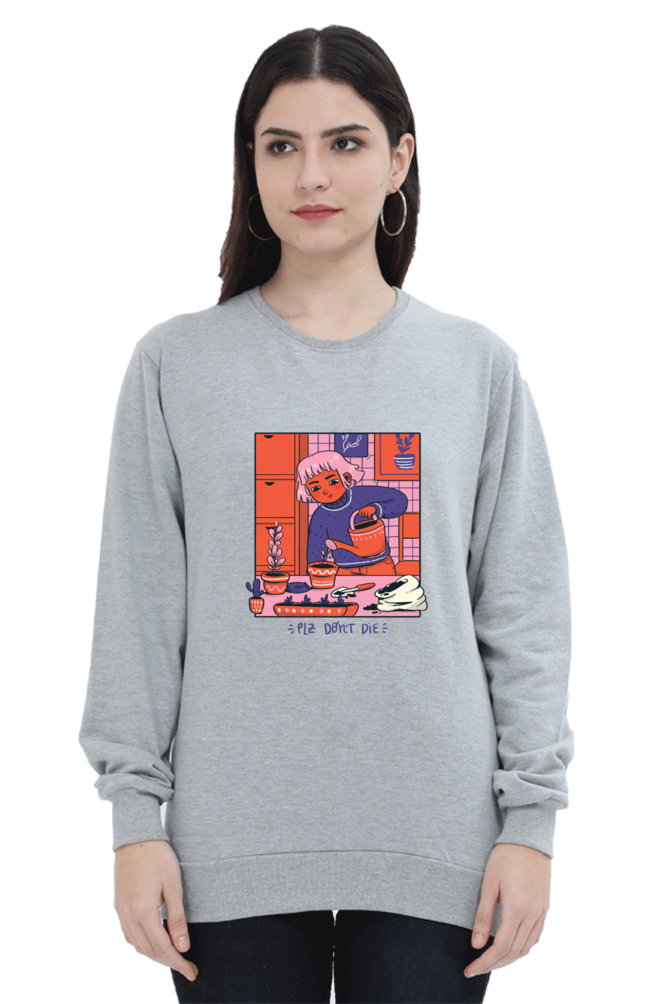 Girl Watering Plant Sweatshirt