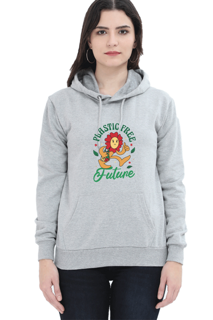 Plastic Free Flower Hooded Sweat Shirt
