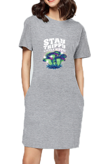 Magic Mushrooms Fantasy T-Shirt Dress