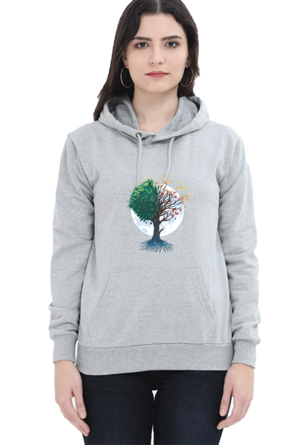 Tree Of Butterflies Autumn Hooded Sweat Shirt