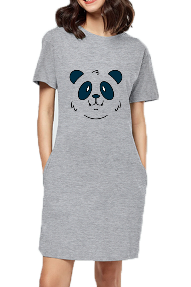 Panda Face T-Shirt Dress