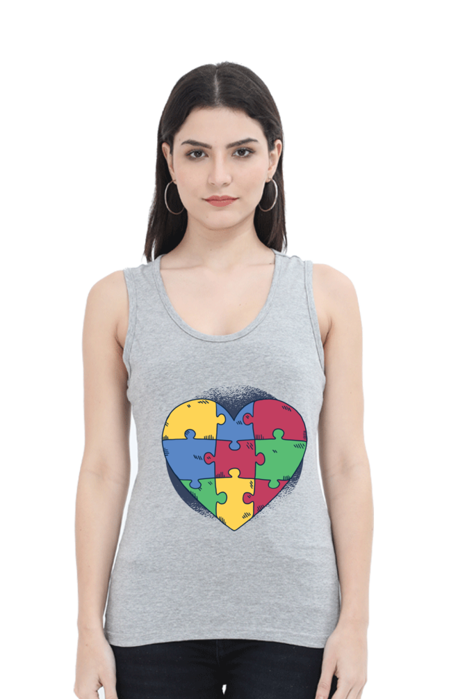 Autism Heart Puzzle Tank Top