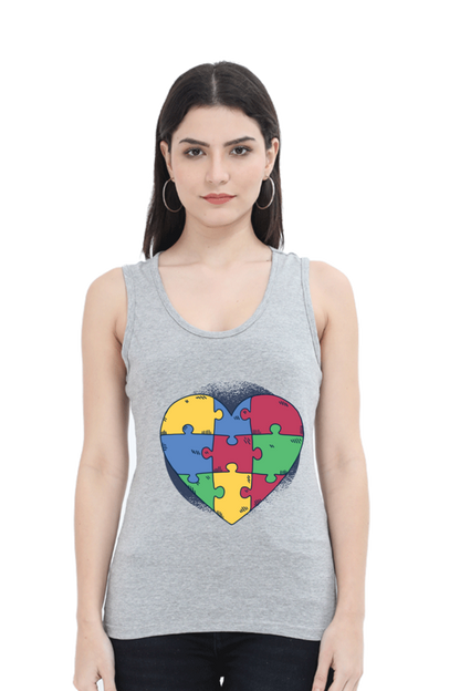 Autism Heart Puzzle Tank Top