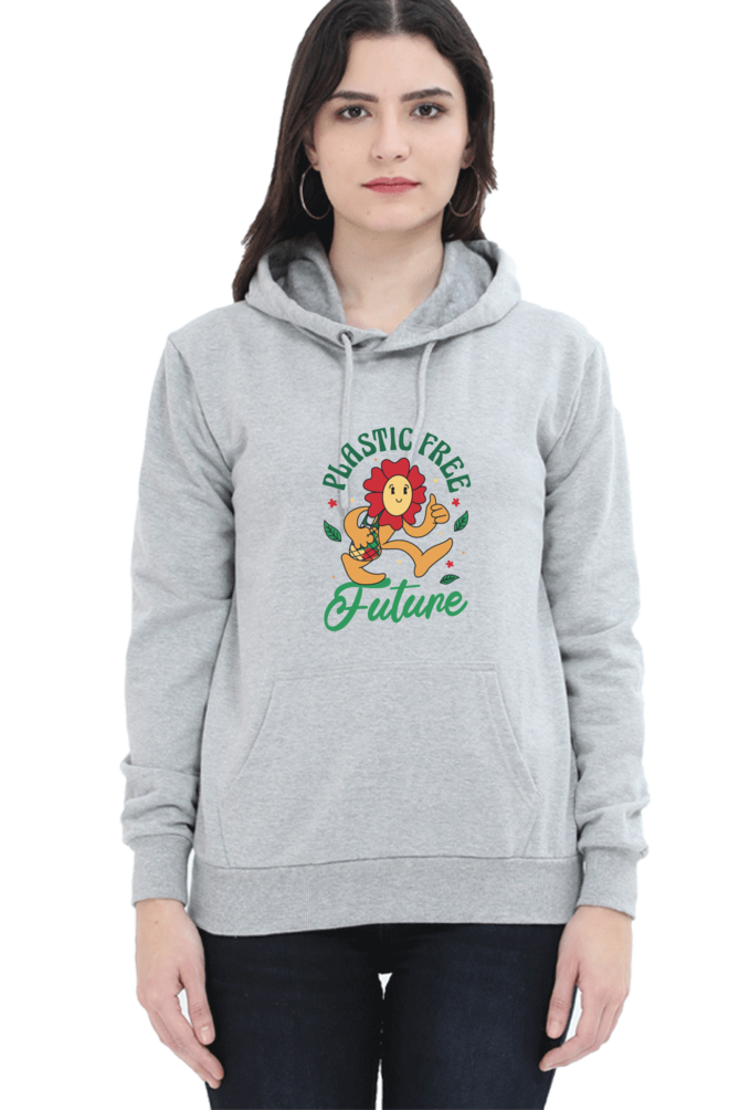 Plastic Free Flower Hooded Sweat Shirt