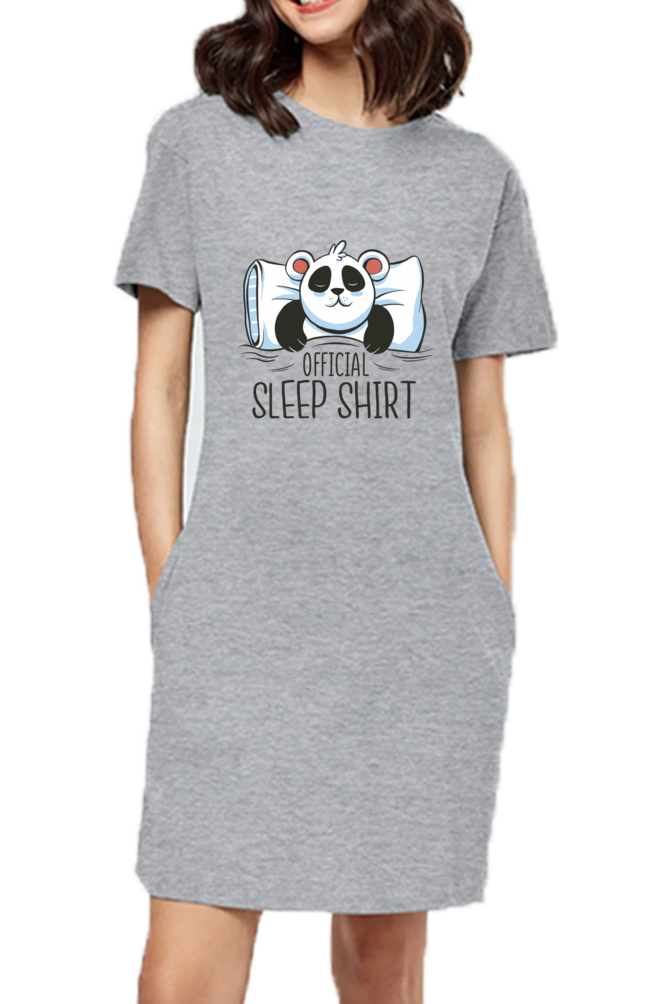 Panda Sleep T-Shirt Dress