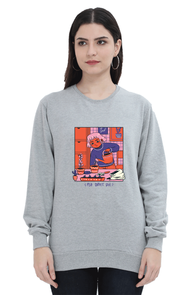 Girl Watering Plant Sweatshirt