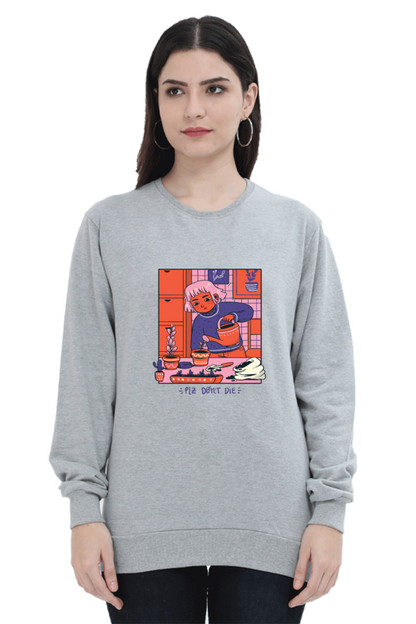 Girl Watering Plant Sweatshirt
