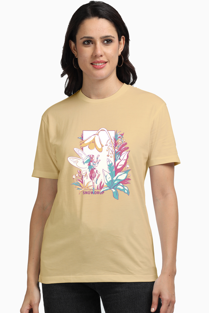 Small Fairy With Flowers Supima T-Shirt