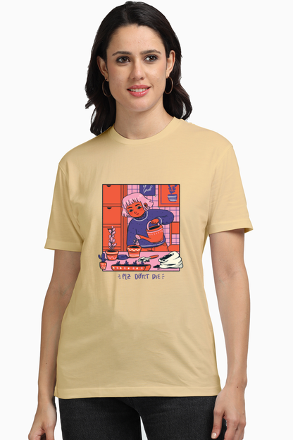 Girl Watering Plant Supima T-Shirt