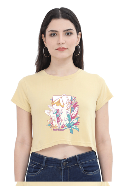 Small Fairy With Flowers Crop Top