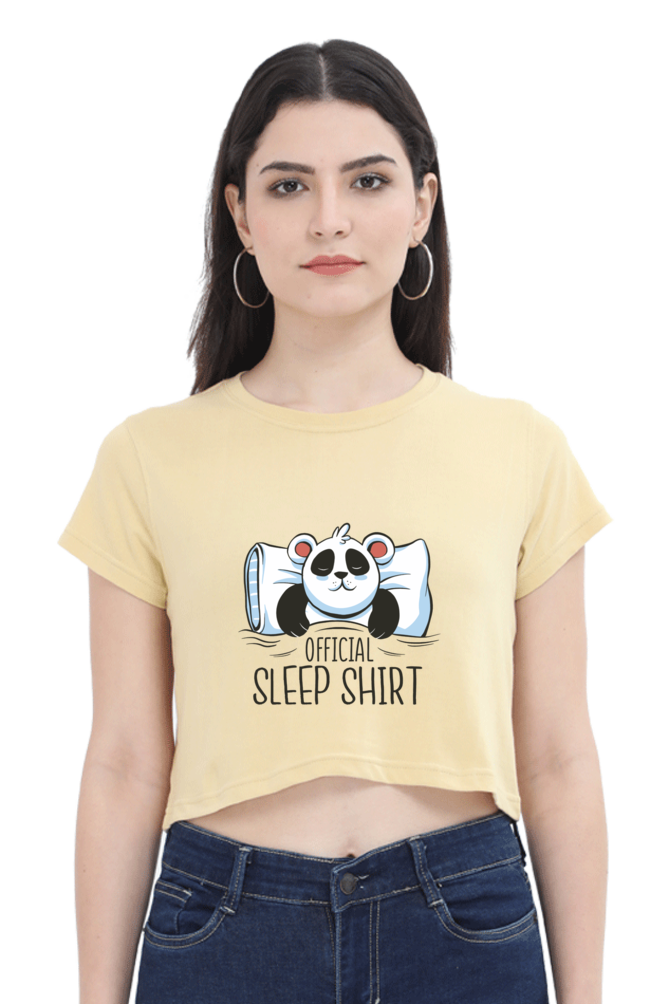 Panda Sleep Crop Top
