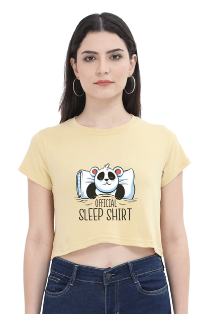 Panda Sleep Crop Top