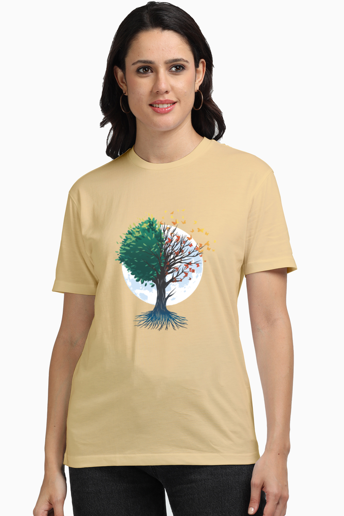 Tree Of Butterflies Autumn Supima T-Shirt