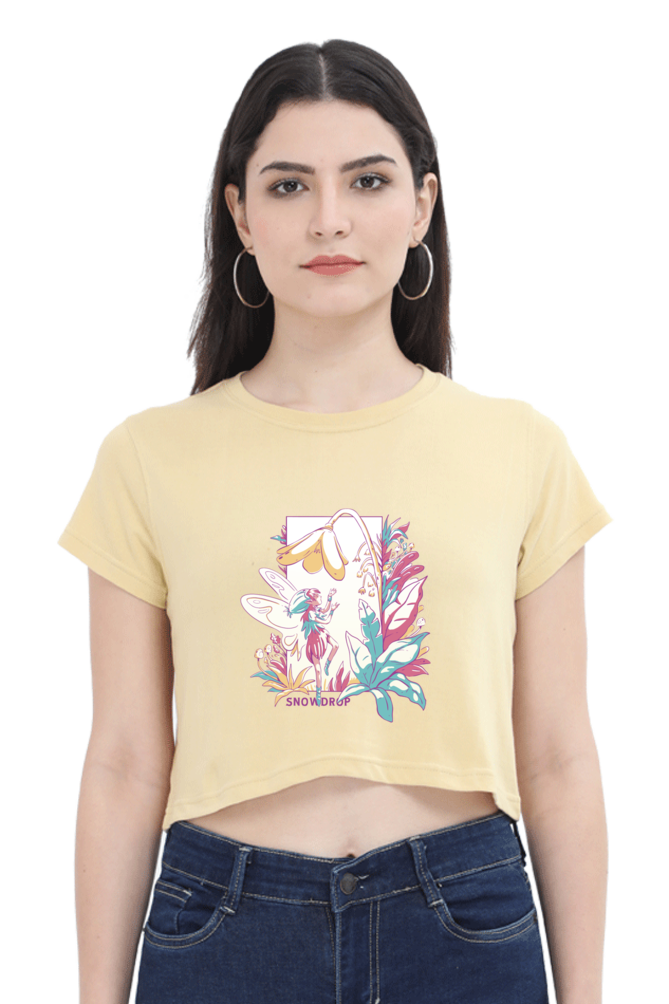 Small Fairy With Flowers Crop Top
