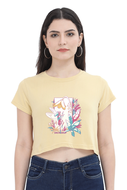 Small Fairy With Flowers Crop Top