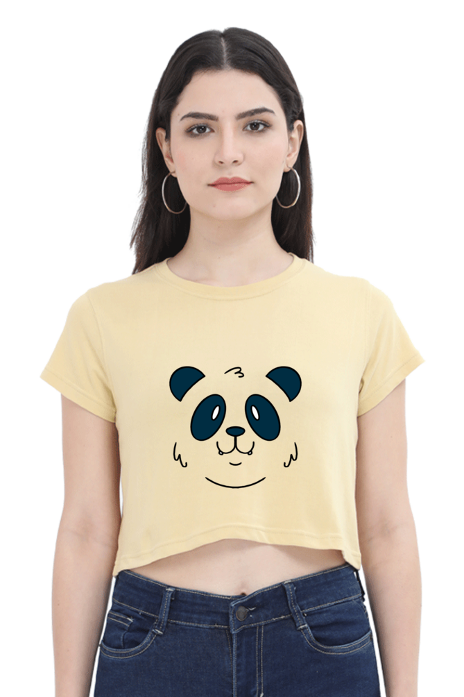 Panda Face Crop Top