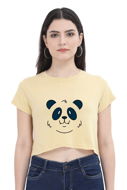 Panda Face Crop Top