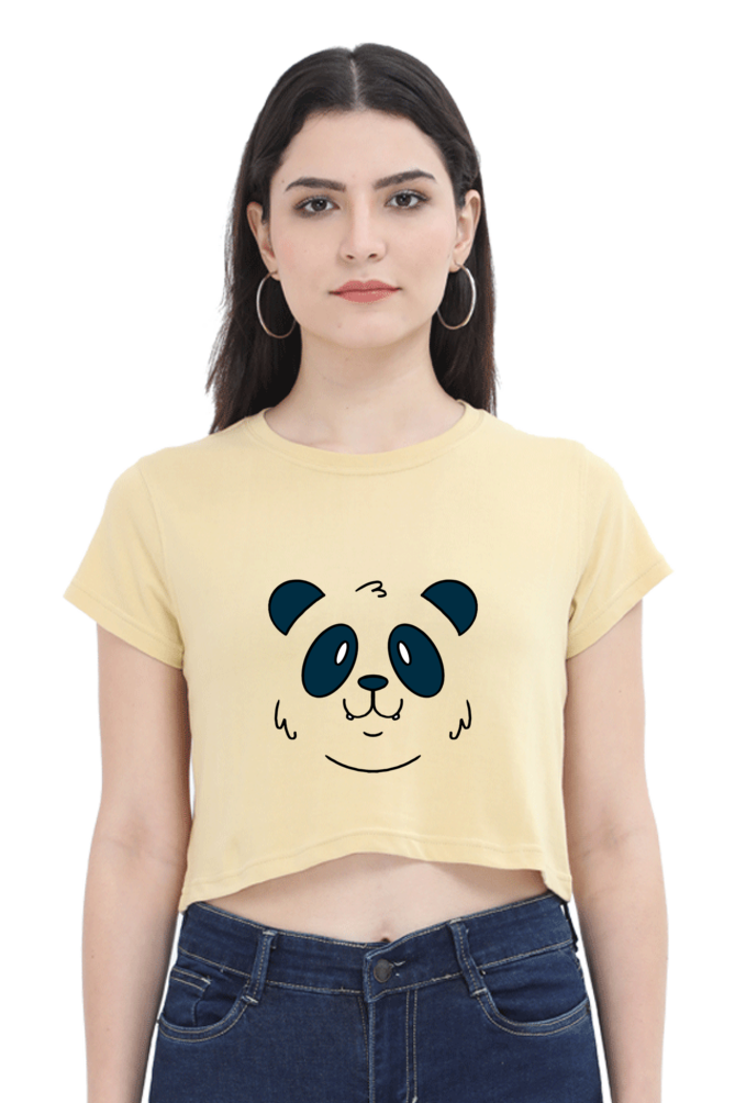 Panda Face Crop Top