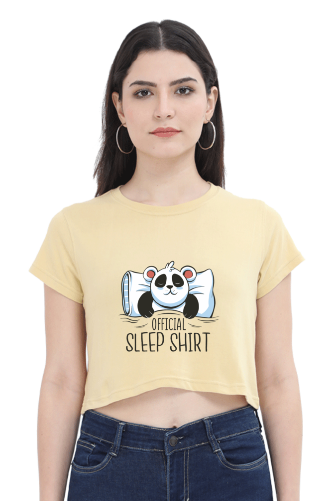 Panda Sleep Crop Top