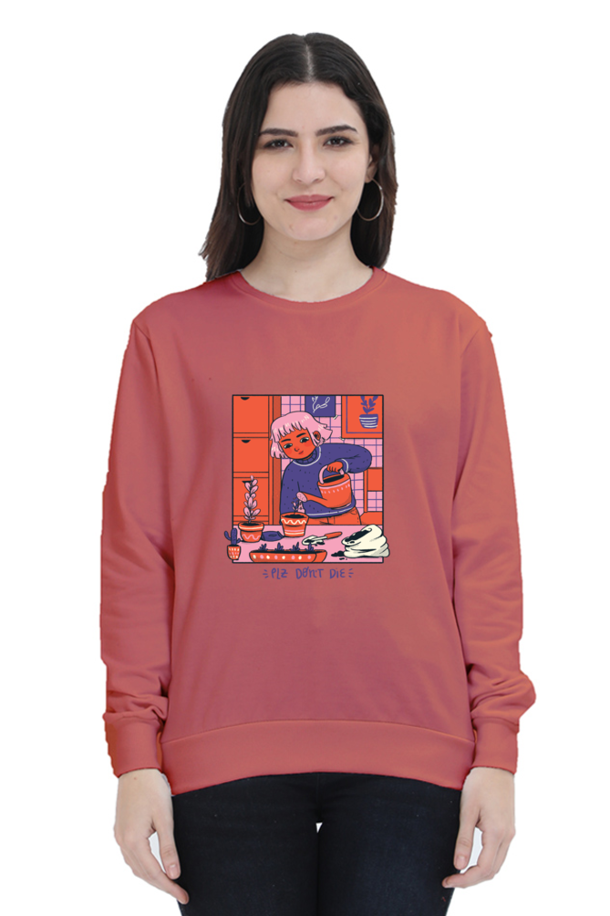 Girl Watering Plant Sweatshirt