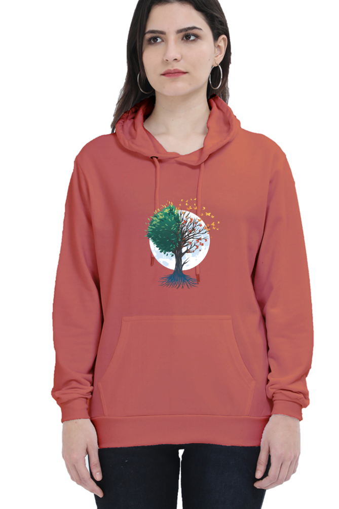 Tree Of Butterflies Autumn Hooded Sweat Shirt