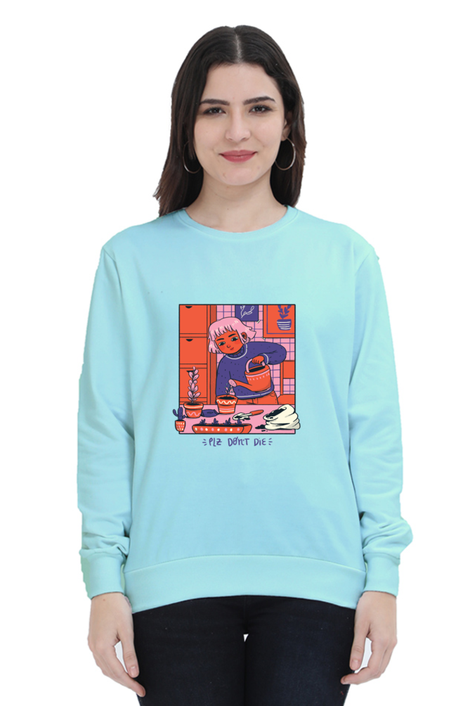 Girl Watering Plant Sweatshirt