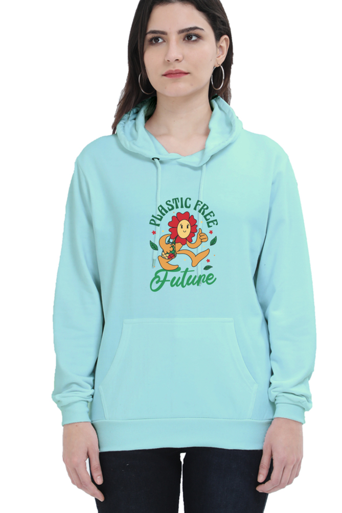 Plastic Free Flower Hooded Sweat Shirt